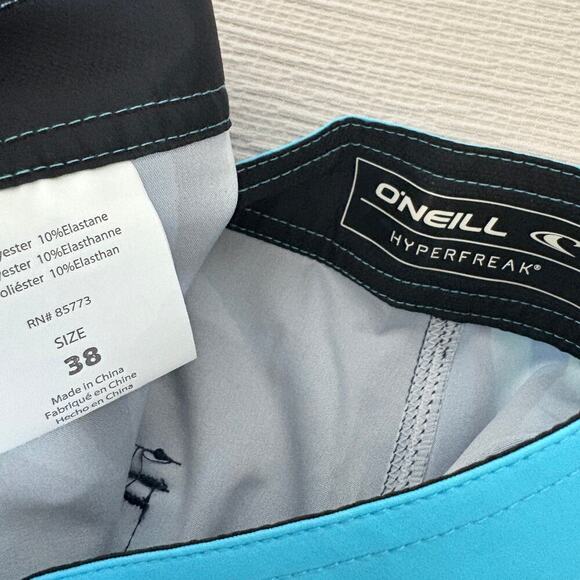 O’Neill Hyperfreak Board Shorts Men’s 38 NWT Palm Leaf Swim Trunks Blue Navy - Picture 6 of 6